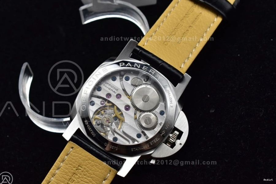 A6497 Edition H 1:1 Superlumed on Y-Incabloc XF Leather PAM217 Dial with Best Black Strap 0113